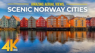 Flying over Norway Cities 4K UHD  Ambient Drone Film about Northern Jewel of Europe [upl. by Ettenuj]