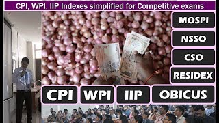 CPI WPI IIP Simplified for Competitive Exams PPI ASI NSSO CSO OBICUS RESIDEX amp More [upl. by Odarnoc968]