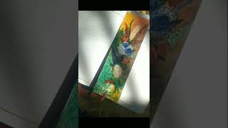 Painting an abstract bookmark for my Book 📖🎨 calligraphy painting drawing arabiccalligraphy art [upl. by Ecirtnahs]