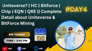 Complete Detail About Uniteverse amp Bitforce Mining  Host Toseef Raheem [upl. by Ilrahs771]