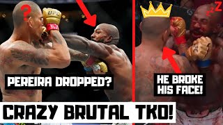 Alex Pereira DESTROYS Khalil Rountree After WORRYING Start UFC 307 Full Fight Reaction [upl. by Ellerad]