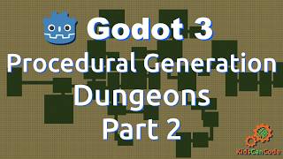 Procedural Generation in Godot Dungeon Generation part 2 [upl. by Rohn]