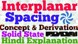 interplanar spacing hindi [upl. by Nemrak]