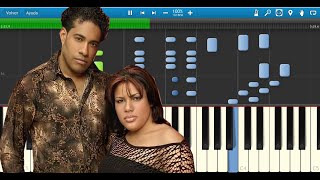 Hoja en Blanco  Monchy y Alexandra  Piano Tutorial [upl. by Ttelracs]