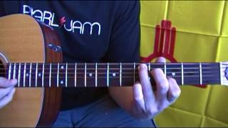 Pearl Jam Footsteps Guitar Lesson Intro Verses and Chorus [upl. by Hendry]