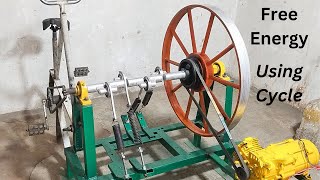 How to Make Flywheel Free Energy Generator with Spring Machine Complete Process Using Cycle [upl. by Ferris]