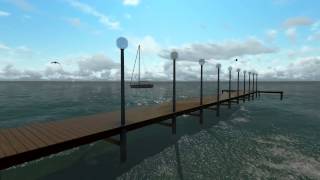 Diseñamos un muelle 3D en AutoCAD y Lumion  Resultado final [upl. by Trust]