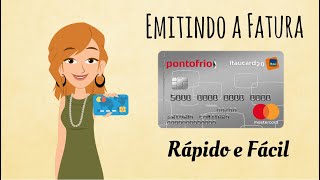 Veja Como Emitir sua Fatura do Cartão Ponto Frio [upl. by Eirrol727]