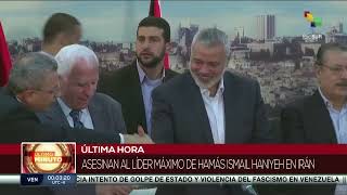 Asesinan al líder máximo de Hamas Ismail Haniyeh en Irán [upl. by Surtemed211]