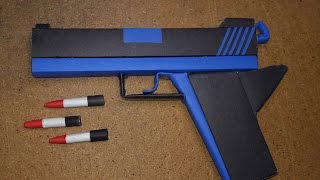 DIY How to Make a Paper Defense Gun That Shoot Paper BulletToy WeaponsBy DrOrigami [upl. by Oicneserc]