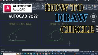 How to Draw a Circle in AutoCAD 2022  AutoCAD Tutorial for beginners autocadtutorial [upl. by Asillim]