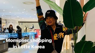 Momiplier shopping in Seoul Korea at lotte department store [upl. by Ares]