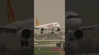 Pegasus Airlines Airbus A321 Landing at Stuttgart Airport [upl. by Adnerad]