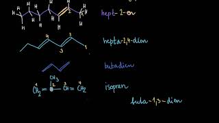 Názvosloví alkenů  Organická chemie  Khan Academy [upl. by Yorgerg]