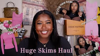 HUGE SKIMS HAULTRYING NEW BRAS CUTE MATCHING SETSI BOUGHT EVERYTHINGIS IT WORTH ITHONEST REVIEW [upl. by Gillett]