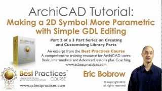 ArchiCAD Tutorial  Make 2D Symbols Parametric  Simple GDL Editing part 2 of 3 [upl. by Thane]