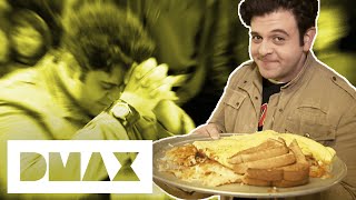 Adam vs The Southwestern Exposure 12 Egg Omelette  Man v Food [upl. by Etac]