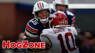 Arkansas forces 5 turnovers to beat Auburn in SEC opener  HogZone [upl. by Eoj]