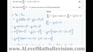 Summation of Series Standard Formulae Yr1 EdexcelYr2 OCR and MEI Further Pure Core [upl. by Ydnac]