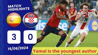 Spain vs Croatia 30 Highlights Morata Fabián Ruiz Carvajal Goals  EURO 2024 [upl. by Nations782]