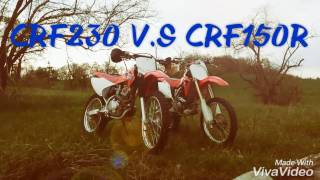 Honda CRF230F VS CRF150R [upl. by Forsta]