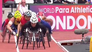 Womens 1500m T54  Round 1 Heat 2 London 2017 World Para Athletics Championships [upl. by Sorodoeht]