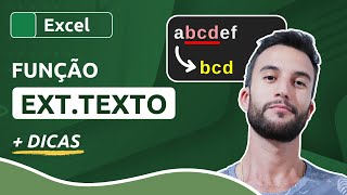 Como extrair CARACTERES com a função EXTTEXTO no Excel  dica de colagem [upl. by Alyag]