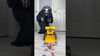 Monster picks up candy with big truck 🛻👻 shorts [upl. by Annoyk739]