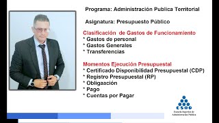 Presupuesto Publico  Clasificación y Ejecución de Gastos de Funcionamiento [upl. by Kesia76]