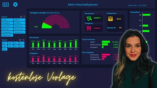 Ultimativer Excel HAUSHALTSPLANER m Dashboard inkl kostenloser Vorlage [upl. by Sheehan678]