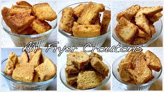 How to make croutons in the air fryer  6 scrumptious flavors [upl. by Niwroc]