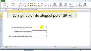 Calcular valor do reajuste do aluguel pelo IGPM Inscrevase no Canal [upl. by Fanchet104]