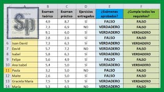 Excel  Función Y Función lógica Y en Excel Tutorial en español HD [upl. by Britte]