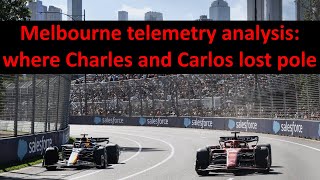 Why Australian GP pole was within reach for Charles Leclerc amp Carlos Sainz  Ferrari SF24 telemetry [upl. by Jedediah945]