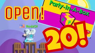 Growtopia  Opening 20 Partyinabox LUCKY AND FUNNY 😂 MUST WATCH Anniversary 5th year [upl. by Aicillyhp331]