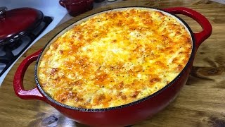 The Ultimate FiveCheese Macaroni and Cheese  Lodge Enameled Cast Iron Dutch Oven [upl. by Standley]