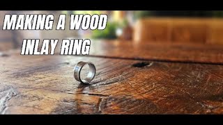 Making a wood inlay ring [upl. by Gemperle]