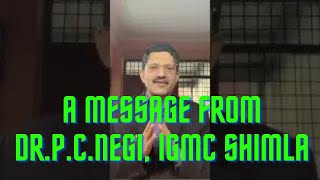 DrNegi IGMCShimla an advice to take care of heart attack in time [upl. by Nirat]