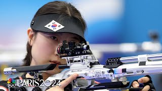 South Korea China separated by ONE TENTH in womens air rifle final  Paris Olympics  NBC Sports [upl. by Seif530]