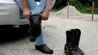 bootvideo 114  From Cowboy Boots Into Black Harness Boots [upl. by Adnarram]