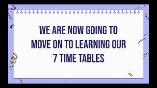 Lesson 3  7 Times Tables EDES104 [upl. by Thamora]