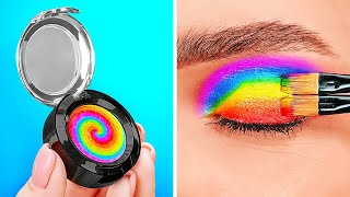 GEWELDIGE REGENBOOG TIKTOK BEAUTYHACKS  Coole knutsels voor meisjes Eenhoorn makeup door 123 GO [upl. by Paymar55]