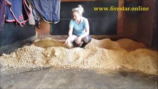 How to set up your horses FIVE STAR wood pellet bed wwwfivestaronline [upl. by Hudgens958]