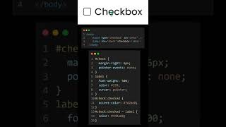 Real use of checkbox HTML and CSSfyb viral css htmlhtml5codingprogramminghtmlcssshortsfold [upl. by Jariv]