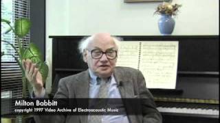 Milton Babbitt on Electronic Music [upl. by Hcone]