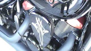 Kawasaki VN900 Big Air Kit PC III debaffled pipes DYNO tuned exhaust sound [upl. by Siegler]