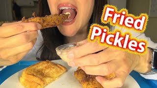 SassEsnacks ASMR Fried Pickles  Grilled Cheese Sandwich  Rap Chips Honeydew Crunchy Eating Sounds [upl. by Dahlia]