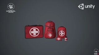 Medkit Pack Fully PBRLow Poly Game Assets [upl. by Tarrsus533]