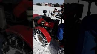 Traktor Tz4k14 tzk tz4 swap isuzu 15 Td 65KM snow test Holder [upl. by Ddal]