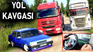 TOFAĹžĂ‡I Ä°LE YOL KAVGASI KAMYONLA JETE KALKTIK wimdatTV Keremkulak Logitech G29 ETS 2 MOF [upl. by Thill]